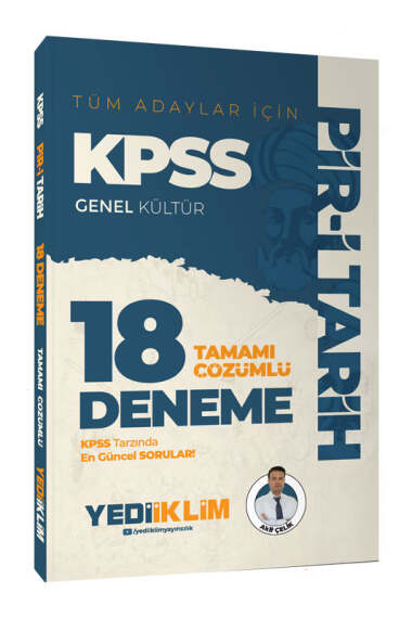 KPSS GK Tüm Adaylar İçin Tamamı Çözümlü Pir i Tarih 18 Deneme
