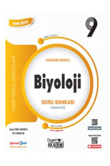 Üçgen Akademi Yayınları 2024 10 Sınıf Biyoloji Konunun Özü Soru Bankası