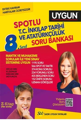Sadık Uygun Yayınları 8 Sınıf T C İnkılap Tarihi ve Atatürkçülük Spotlu Soru Bankası