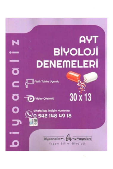 Biyoanaliz Yayınları AYT Biyoloji 30 x 13 Denemeleri