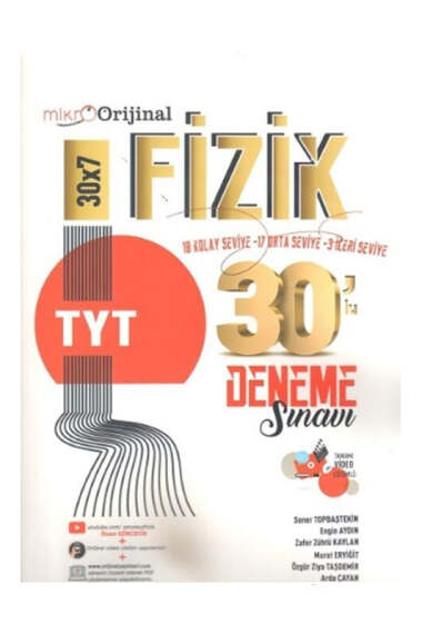 Orijinal Yayınları 2024 Mikro TYT Fizik 30 lu Deneme Sınavı