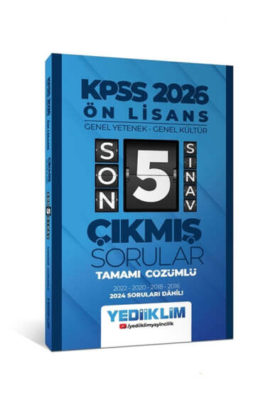 2026 Ön Lisans Genel Yetenek Genel Kültür Tamamı Çözümlü Son 5 Sınav Çıkmış Sorular 2024 Soruları Dahil