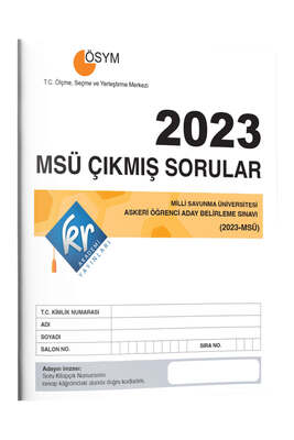 KR Akademi Yayınları 2023 MSÜ Çıkmış Sorular Tıpkı Basım Kitapçığı