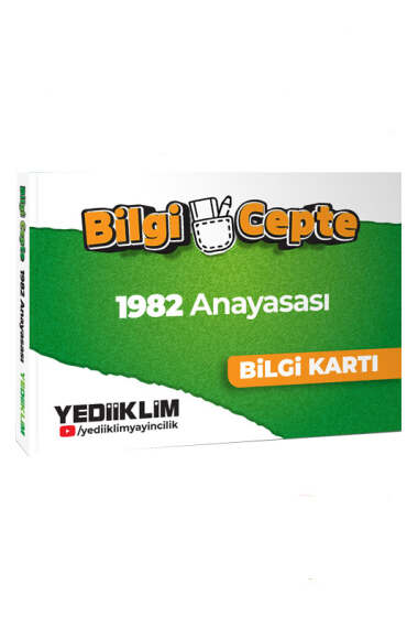 Yediiklim Yayınları Bilgi Cepte 1982 Anayasası Bilgi Kartı Soru Cevap