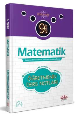 Editör Yayınları 9 Sınıf Matematik Öğretmenin Ders Notları