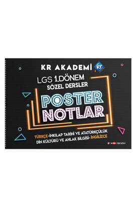 KR Akademi 2023 LGS 1 Dönem Sözel Bölüm Poster Notlar