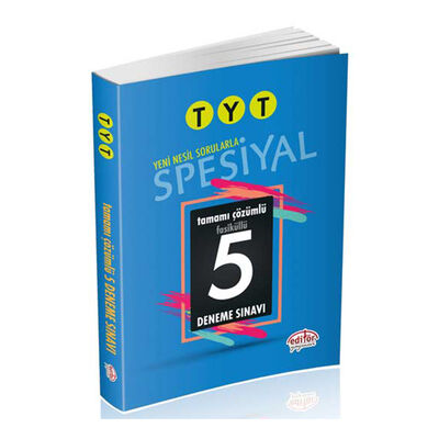 Editör Yayınları TYT Spesiyal Tamamı Çözümlü 5 Deneme Sınavı Fasiküllü