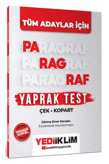 Tüm Adaylar İçin Paragraf Çek Kopart Yaprak Test