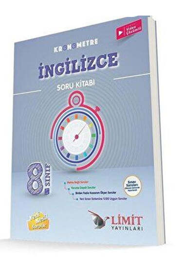 Limit Yayınları 8 Sınıf Kronometre İngilizce Soru Bankası