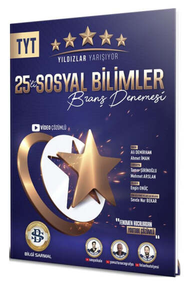 Bilgi Sarmal Yayınları 2024 TYT Sosyal Bilimler Yıldızlar Yarışıyor 25 Deneme