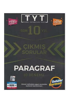 Ünlüler Karması TYT Paragraf Karması Tıpkı Basım 10 Deneme