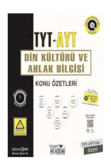 Üçgen Akademi Yayınları 2024 TYT AYT Din Kültürü ve Ahlak Bilgisi Konu Özetleri