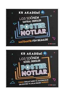 KR Akademi 2023 LGS 1 Dönem Poster Notlar Seti