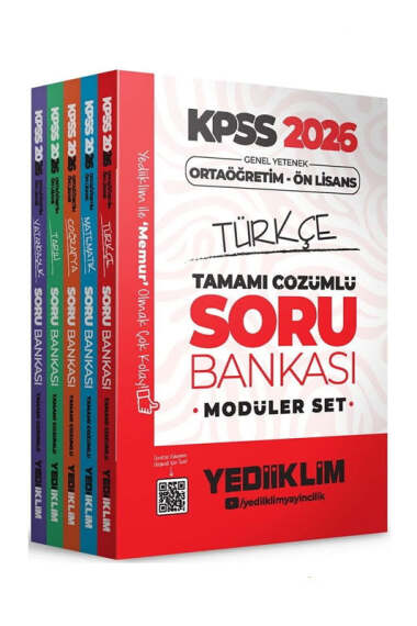 2026 KPSS Ortaöğretim Ön Lisans Genel Yetenek Tamamı Çözümlü Soru Bankası Modüler Set