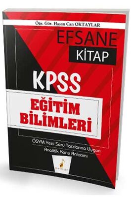 Pelikan Yayınları 2020 KPSS Eğitim Bilimleri Efsane Kitap Konu Anlatımlı