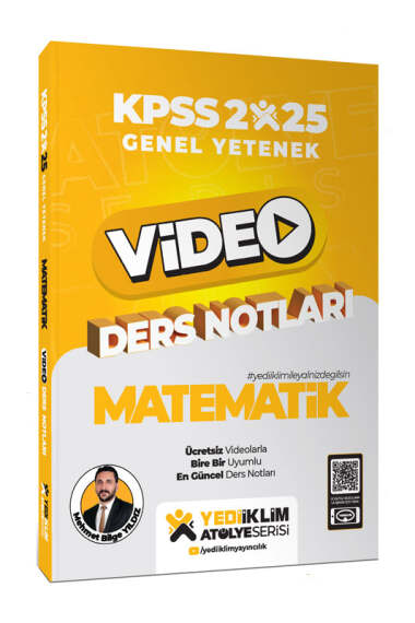 Yediiklim Yayınları 2025 KPSS Atölye Serisi Genel Yetenek Matematik Soru Bankası ve Video Ders Notları Seti