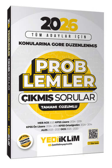2026 Tüm Adaylar İçin Problemler Konularına Göre Düzenlenmiş Tamamı Çözümlü Çıkmış Sorular