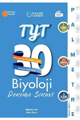 Palme YKS TYT Biyoloji 30 Deneme Palmetre Video Çözümlü