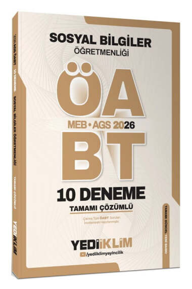 AGS ÖABT Sosyal Bilgiler Öğretmenliği Tamamı Çözümlü 10 Deneme Sınavı