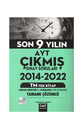 Çap Yayınları AYT Tek Kitap TM Son 9 Yılın Çıkmış Soruları