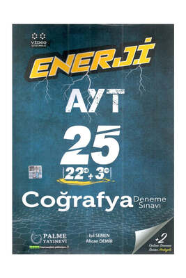 YKS AYT Enerji Coğrafya 22 X 3 Deneme Sınavı Video Çözümlü