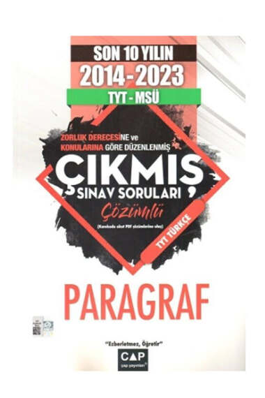 Çap Yayınları 2025 TYT MSÜ Son 10 Yılın Çıkmış Sınav Soruları